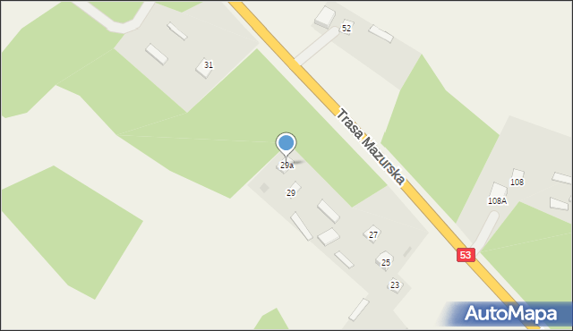 Kadzidło, Trasa Mazurska, 29a, mapa Kadzidło
