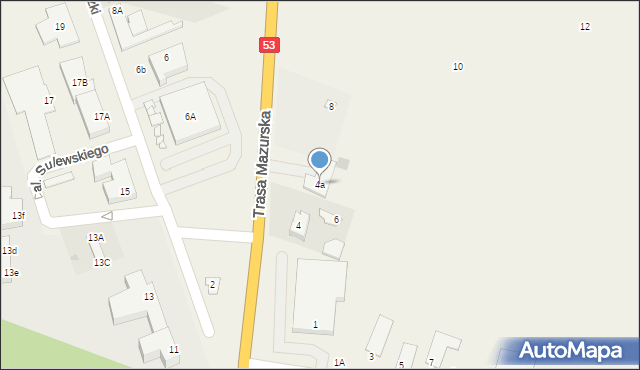 Kadzidło, Trasa Mazurska, 4a, mapa Kadzidło
