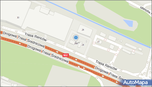 Katowice, Trasa Renców Nikodema i Józefa, 28a, mapa Katowic