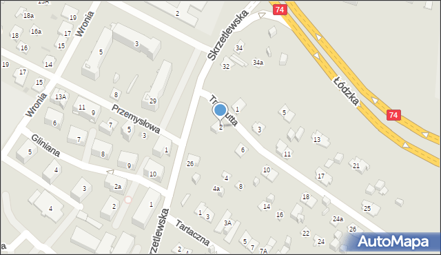 Kielce, Traugutta Romualda, gen., 2, mapa Kielc