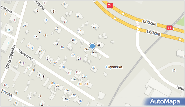 Kielce, Traugutta Romualda, gen., 26, mapa Kielc