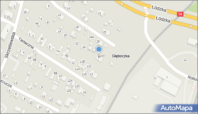 Kielce, Traugutta Romualda, gen., 30, mapa Kielc