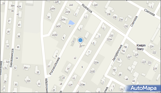 Kiełpin, Truskawkowa, 10, mapa Kiełpin