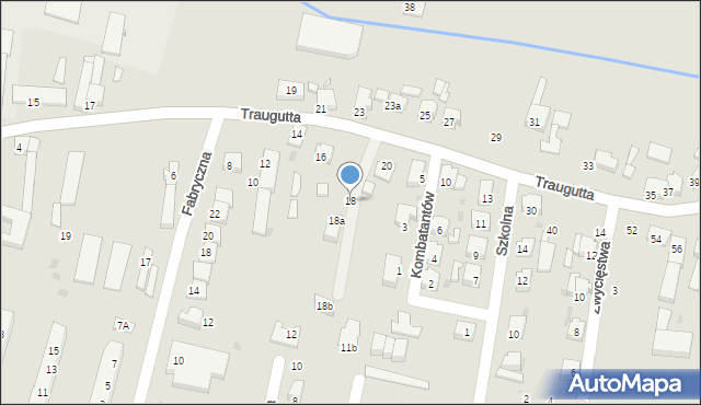 Kietrz, Traugutta Romualda, gen., 18, mapa Kietrz