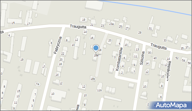 Kietrz, Traugutta Romualda, gen., 18a, mapa Kietrz