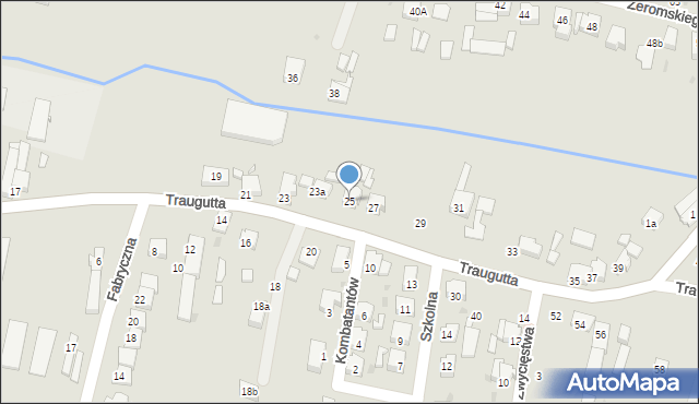 Kietrz, Traugutta Romualda, gen., 25, mapa Kietrz