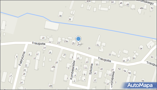 Kietrz, Traugutta Romualda, gen., 27, mapa Kietrz