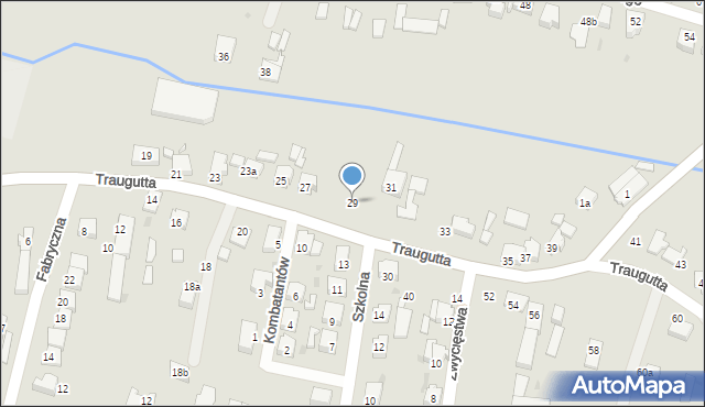 Kietrz, Traugutta Romualda, gen., 29, mapa Kietrz