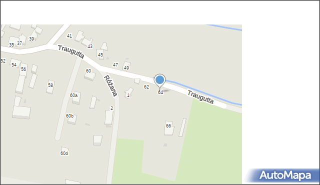 Kietrz, Traugutta Romualda, gen., 64, mapa Kietrz