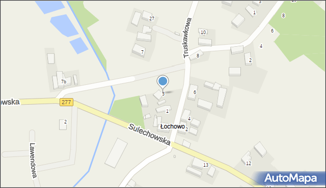 Kije, Truskawkowa, 3, mapa Kije