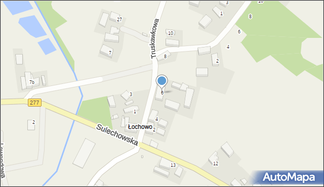 Kije, Truskawkowa, 6, mapa Kije