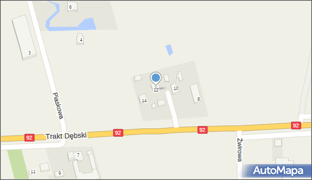 Kobierne, Trakt Dębski, 12, mapa Kobierne