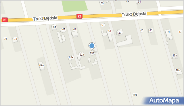 Kobierne, Trakt Dębski, 59a, mapa Kobierne