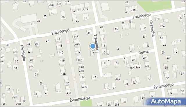 Kobyłka, Traugutta Romualda, gen., 2, mapa Kobyłka