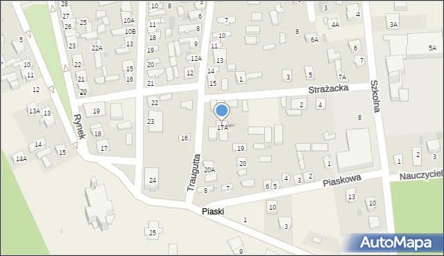 Kołbiel, Traugutta Romualda, gen., 17A, mapa Kołbiel