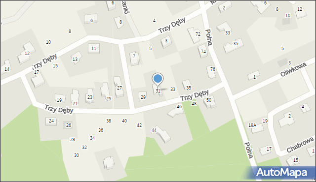 Kolbudy, Trzy Dęby, 31, mapa Kolbudy