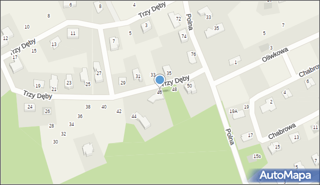Kolbudy, Trzy Dęby, 46, mapa Kolbudy