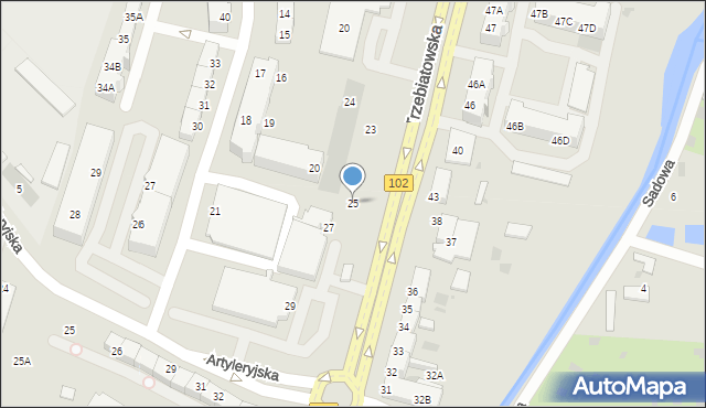 Kołobrzeg, Trzebiatowska, 25, mapa Kołobrzegu