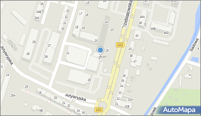 Kołobrzeg, Trzebiatowska, 27, mapa Kołobrzegu