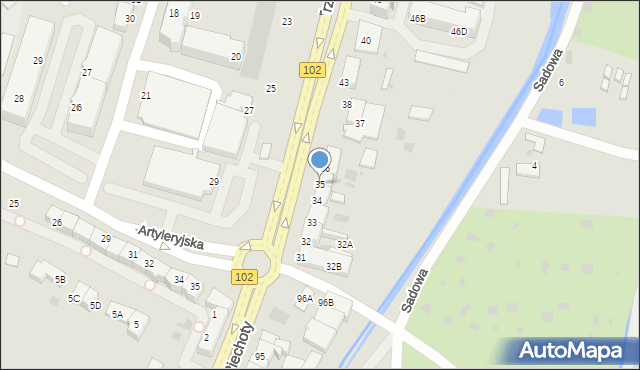 Kołobrzeg, Trzebiatowska, 35, mapa Kołobrzegu