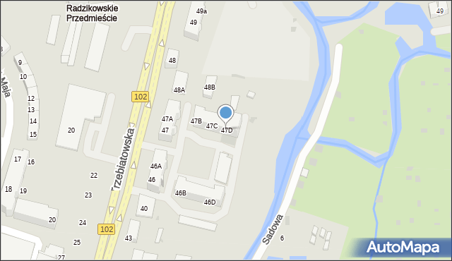 Kołobrzeg, Trzebiatowska, 47D, mapa Kołobrzegu