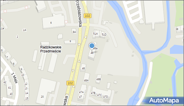 Kołobrzeg, Trzebiatowska, 49, mapa Kołobrzegu