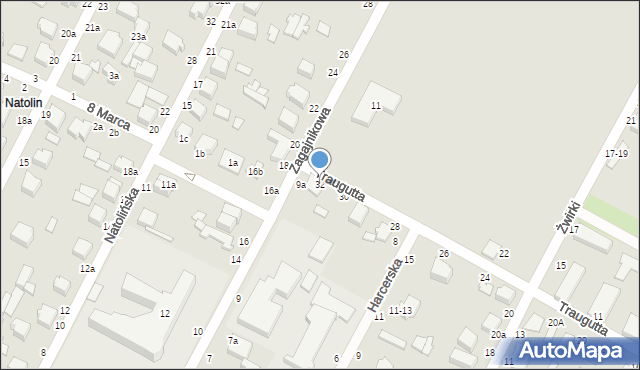 Koluszki, Traugutta Romualda, gen., 32, mapa Koluszki