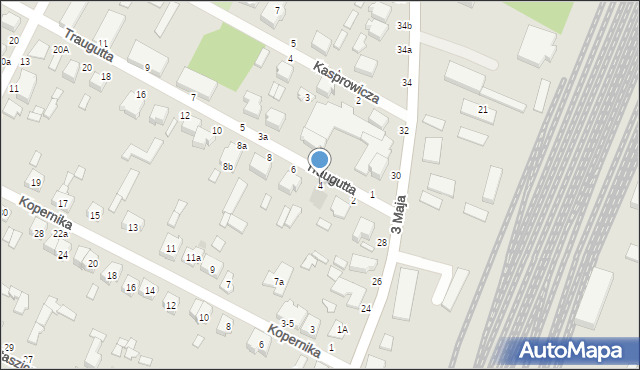 Koluszki, Traugutta Romualda, gen., 4, mapa Koluszki