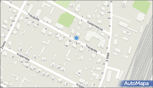 Koluszki, Traugutta Romualda, gen., 8, mapa Koluszki