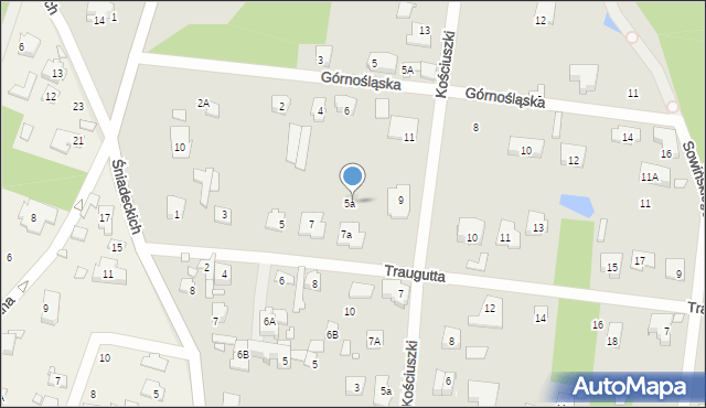 Konstancin-Jeziorna, Traugutta Romualda, gen., 5a, mapa Konstancin-Jeziorna