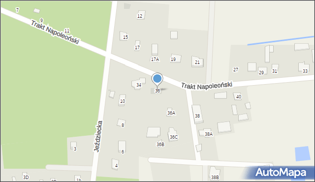 Kopki, Trakt Napoleoński, 36, mapa Kopki