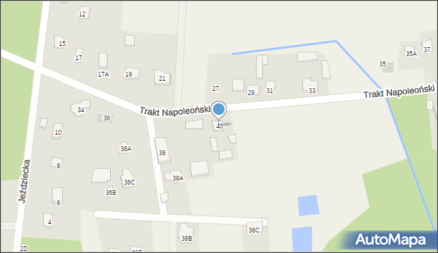 Kopki, Trakt Napoleoński, 40, mapa Kopki