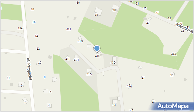 Kopki, Trakt Napoleoński, 41E, mapa Kopki
