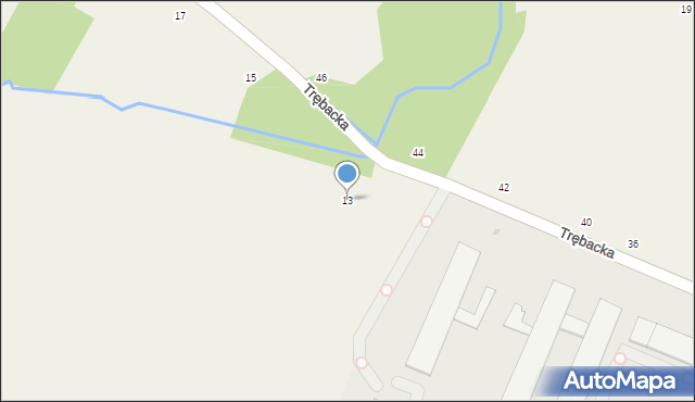 Korczyna, Trębacka, 13, mapa Korczyna