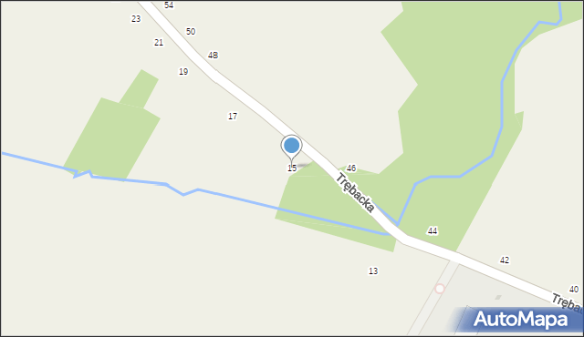 Korczyna, Trębacka, 15, mapa Korczyna