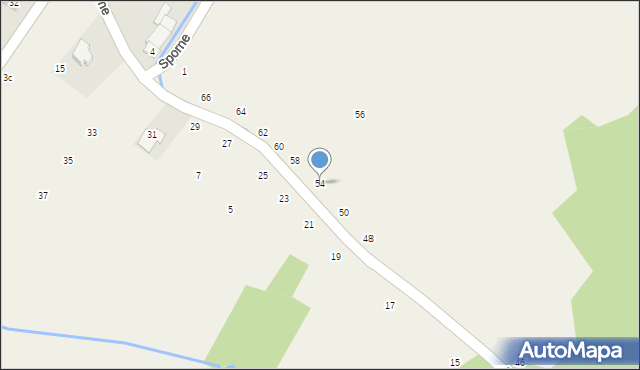 Korczyna, Trębacka, 54, mapa Korczyna