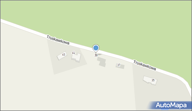 Korzystno, Truskawkowa, 39, mapa Korzystno