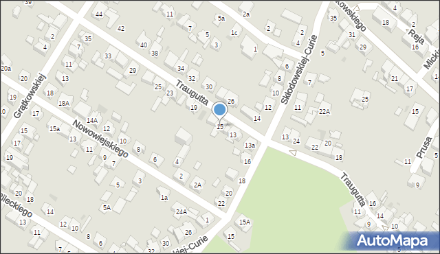 Kościan, Traugutta Romualda, gen., 15, mapa Kościan