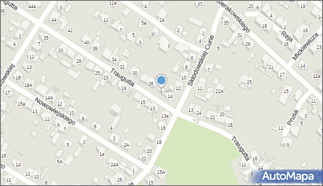 Kościan, Traugutta Romualda, gen., 24A, mapa Kościan