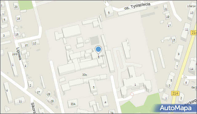 Kościerzyna, Traugutta Romualda, gen., 6, mapa Kościerzyna