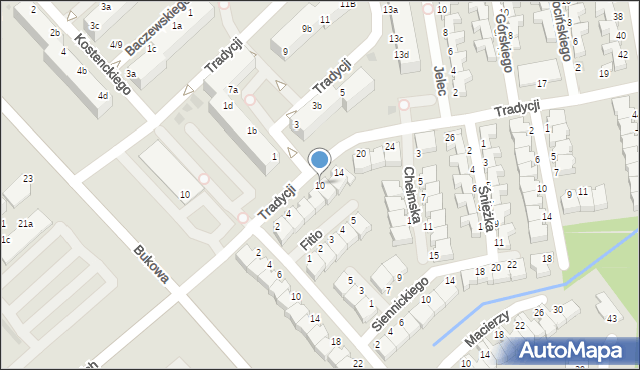 Koszalin, Tradycji, 10, mapa Koszalina