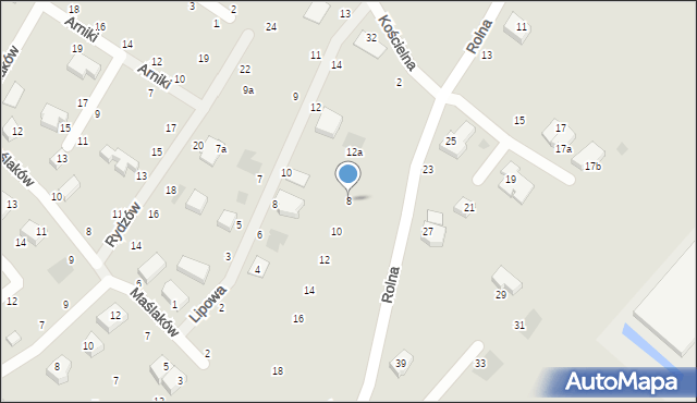 Koszalin, Trufli, 8, mapa Koszalina