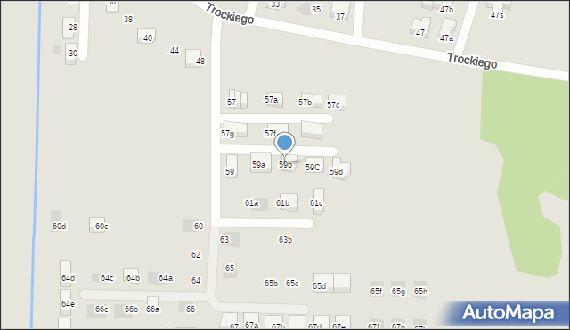 Kraków, Trockiego Franciszka, ks., 59b, mapa Krakowa