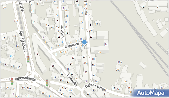 Kraków, Traugutta Romualda, gen., 11, mapa Krakowa