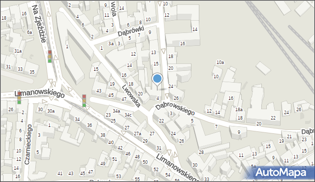Kraków, Traugutta Romualda, gen., 19, mapa Krakowa