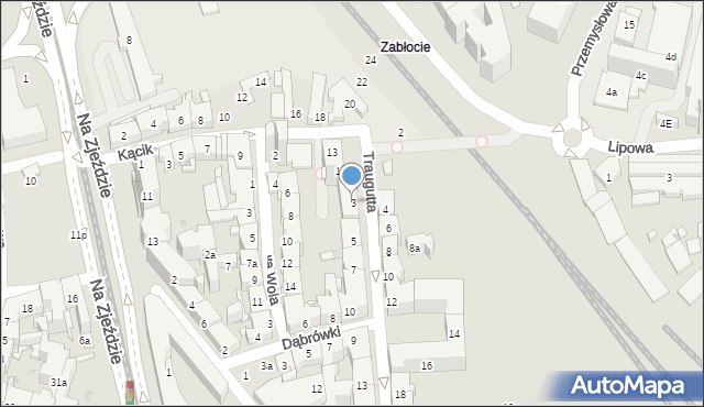 Kraków, Traugutta Romualda, gen., 3, mapa Krakowa