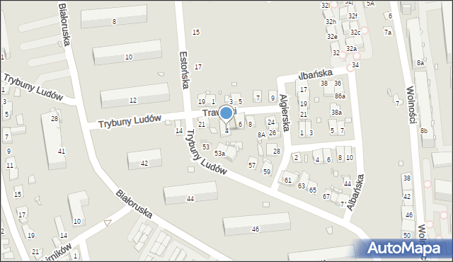 Kraków, Trawniki, 4, mapa Krakowa