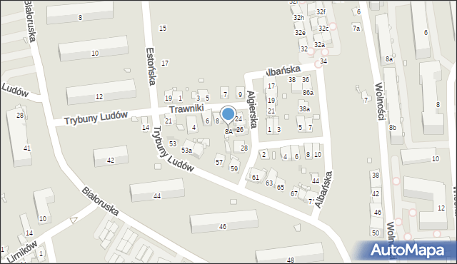 Kraków, Trawniki, 8A, mapa Krakowa