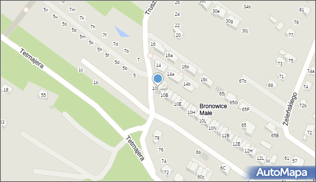 Kraków, Truszkowskiego Stanisława, ks., 10A, mapa Krakowa