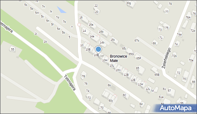 Kraków, Truszkowskiego Stanisława, ks., 10F, mapa Krakowa